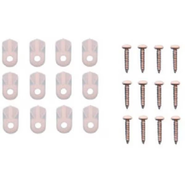 12PK WHT Plas Scr Clip, Prime-Line, Mfr#: PL 7738